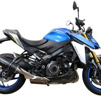 Exhaust system compatible with Suzuki Gsx-S 1000 2015-2016, Furore Nero, Homologated legal full system exhaust, including removable db killer and catalyst 