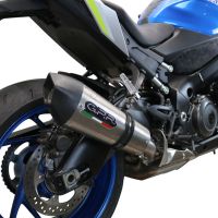 Scarico compatibile con Suzuki Gsx-S 1000 2021-2025, GP Evo4 Titanium, Scarico omologato, silenziatore con db killer estraibile e raccordo specifico