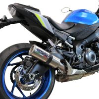 Exhaust system compatible with Suzuki Gsx-S 1000 2017-2020, M3 Inox , Homologated legal slip-on exhaust including removable db killer and link pipe 