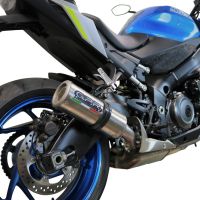 Exhaust system compatible with Suzuki Gsx-S 1000 2017-2020, M3 Inox , Homologated legal slip-on exhaust including removable db killer and link pipe 