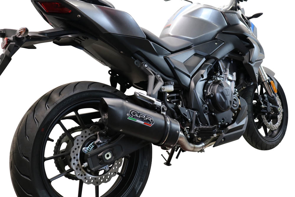 Exhaust system compatible with Voge 500R 2021-2024, Furore Nero, Racing slip-on exhaust including link pipe 