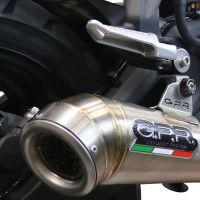 Exhaust system compatible with Voge 500DSX 2021-2024, Powercone Evo, Homologated legal slip-on exhaust including removable db killer and link pipe 