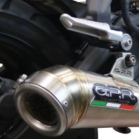 Exhaust system compatible with Voge 500DS 2021-2024, Powercone Evo, Homologated legal slip-on exhaust including removable db killer and link pipe 