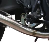 Exhaust system compatible with Voge 500R 2021-2024, M3 Poppy, Homologated legal slip-on exhaust including removable db killer and link pipe 