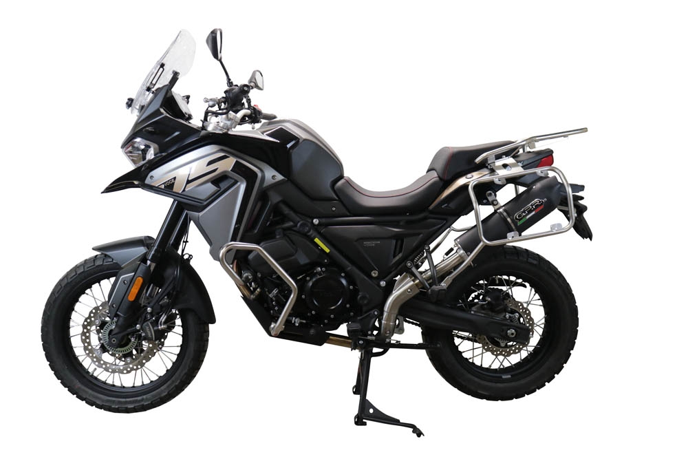 Scarico compatibile con Voge 650DSX 2021-2024, Furore Evo4 Nero, Terminale di scarico omologato,fornito con db killer estraibile,catalizzatore e collettore