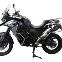 Scarico compatibile con Voge 650DSX 2021-2024, Furore Evo4 Nero, Terminale di scarico omologato,fornito con db killer estraibile,catalizzatore e collettore
