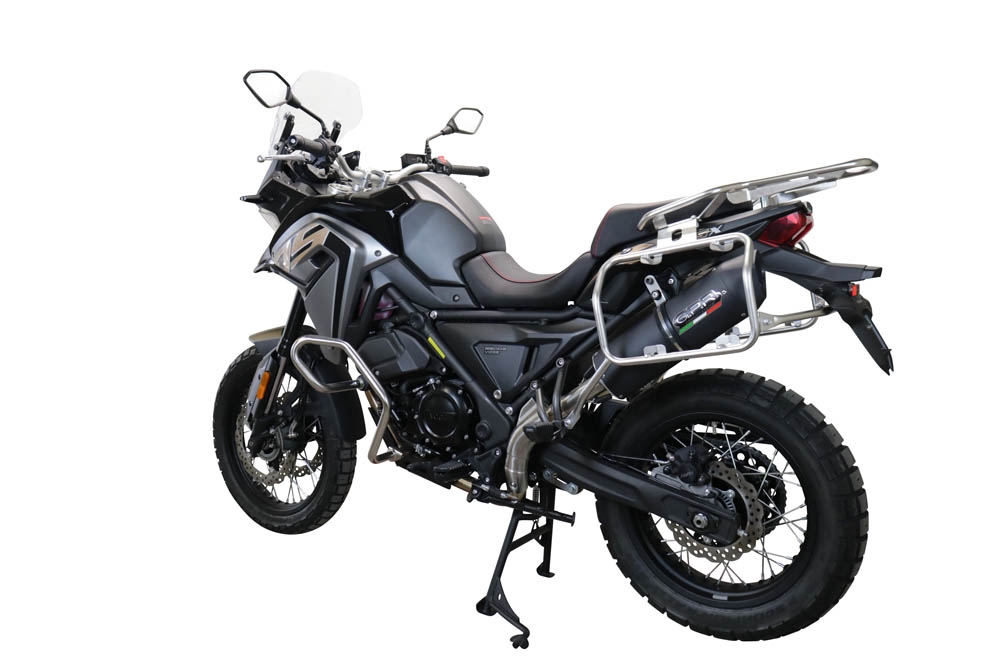 Scarico compatibile con Voge 650DSX 2021-2024, Furore Evo4 Nero, Terminale di scarico omologato,fornito con db killer estraibile,catalizzatore e collettore