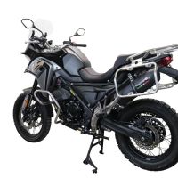 Scarico compatibile con Voge 650DSX 2021-2024, Furore Evo4 Nero, Terminale di scarico omologato,fornito con db killer estraibile,catalizzatore e collettore