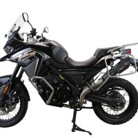 Exhaust compatible with Voge 650DSX 2021-2024, GP Evo4 Poppy, Homologated legal slip-on exhaust including removable db killer, link pipe and catalyst 