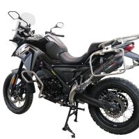 Exhaust compatible with Voge 650DSX 2021-2024, GP Evo4 Poppy, Homologated legal slip-on exhaust including removable db killer, link pipe and catalyst 