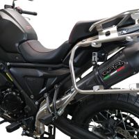 Exhaust compatible with Voge 650DSX 2021-2024, GP Evo4 Poppy, Homologated legal slip-on exhaust including removable db killer, link pipe and catalyst 