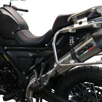 Scarico compatibile con Voge 650DSX 2021-2024, GP Evo4 Titanium, Terminale di scarico omologato,fornito con db killer estraibile,catalizzatore e collettore