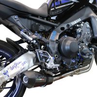 Scarico compatibile con Yamaha Mt-09 2021-2024, Gpe Ann. Poppy, Scarico completo omologato,fornito con db killer estraibile e collettore, legale solo per alcuni mercati extracee