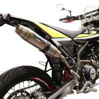 Exhaust compatible with Fantic Motor XEF 125 2021-2023, Albus Evo4, Homologated legal slip-on exhaust including removable db killer, link pipe and catalyst 