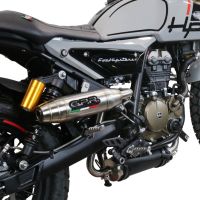 Exhaust compatible with F.B. Mondial Hps 125 2021-2023, Deeptone Inox, Racing full system exhaust 