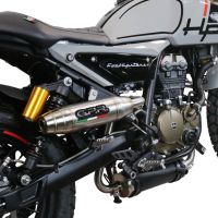 Exhaust system compatible with F.B. Mondial Hps 125 2021-2023, Deeptone Inox, Racing full system exhaust 