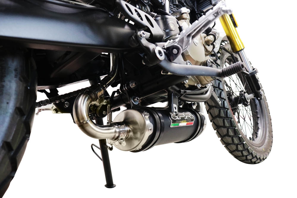 Exhaust system compatible with F.B. Mondial Hps 125 2021-2023, Deeptone Inox, Racing full system exhaust 