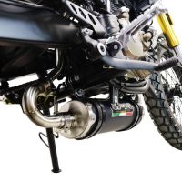 Exhaust system compatible with F.B. Mondial Hps 125 2021-2023, Deeptone Inox, Racing full system exhaust 