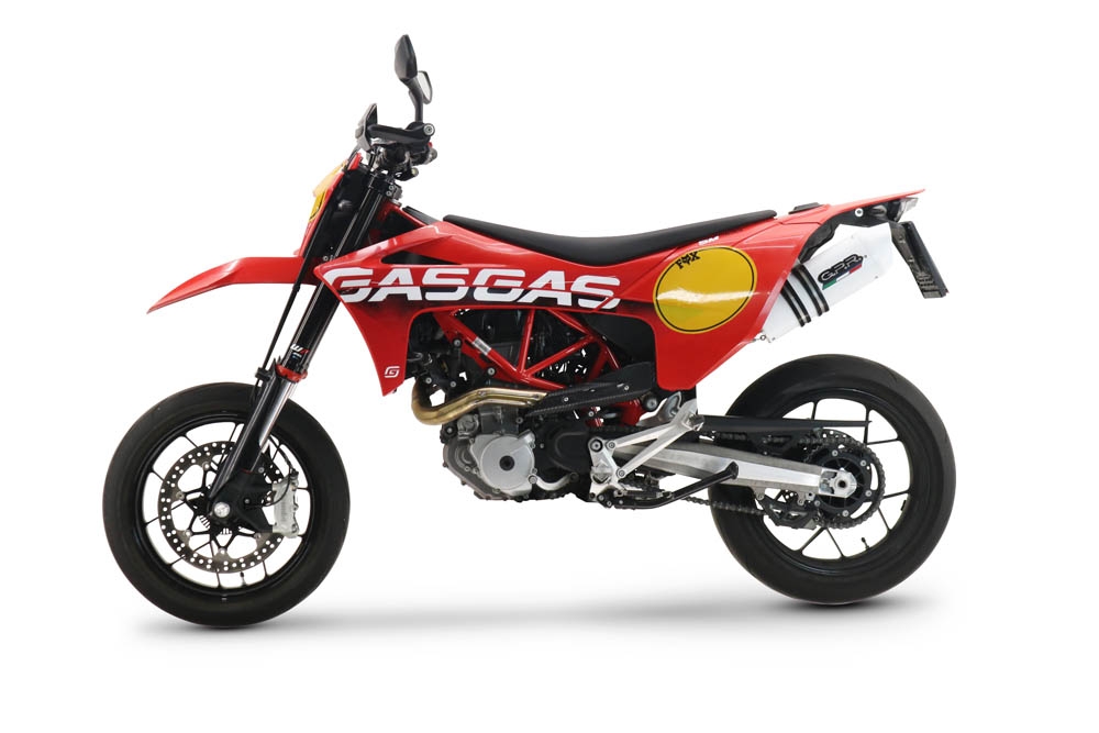 Scarico compatibile con Gas Gas ES 700 2023-2024, Albus Evo4, Terminale di scarico omologato, fornito con db killer estraibile, catalizzatore e raccordo specifico