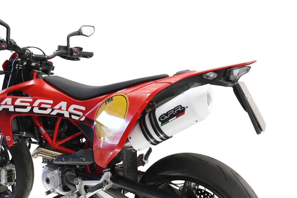 Scarico compatibile con Gas Gas ES 700 2023-2024, Albus Evo4, Terminale di scarico omologato, fornito con db killer estraibile, catalizzatore e raccordo specifico
