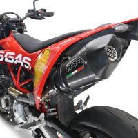 Scarico compatibile con Gas Gas SM 700 2023-2024, GP Evo4 Poppy, Terminale di scarico omologato, fornito con db killer estraibile, catalizzatore e raccordo specifico