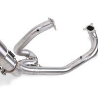 Exhaust system compatible with Ktm Lc8 950 Adventure - S 2003-2007, Dual Poppy, Homologated legal full system exhaust, including removable db killer and catalyst 