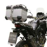 TOP CASE - BAULETTO GPR TECH COMPATABILE CON Honda Crf 1100 L Africa Twin 2020/2024 e5 GPR TECH BAULETTO TOP CASE ALPI-TECH 35 LT. COLORE ARGENTO CON PIASTRA SPECIFICA 