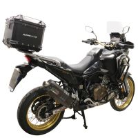 TOP CASE - BAULETTO GPR TECH COMPATABILE CON Honda Crf 1100 L Africa Twin 2020/2024 e5 GPR TECH BAULETTO TOP CASE ALPI-TECH 55 LT COLORE ARGENTO CON PIASTRA SPECIFICA 