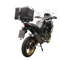 TOP CASE - BAULETTO GPR TECH COMPATABILE CON Honda Crf 1100 L Africa Twin 2020/2024 e5 GPR TECH BAULETTO TOP CASE ALPI-TECH 55 LT COLORE ARGENTO CON PIASTRA SPECIFICA 