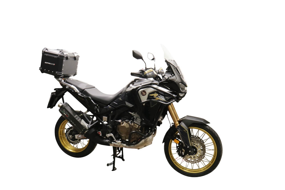 TOP CASE - BAULETTO GPR TECH COMPATABILE CON Honda Crf 1100 L Africa Twin 2020/2024 e5 GPR TECH BAULETTO TOP CASE ALPI-TECH 55 LT COLORE ARGENTO CON PIASTRA SPECIFICA 