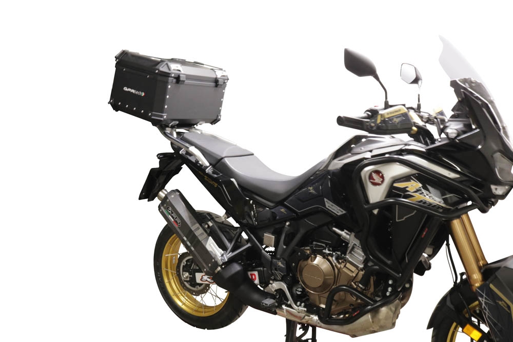 TOP CASE - BAULETTO GPR TECH COMPATABILE CON Honda Crf 1100 L Africa Twin 2020/2024 e5 GPR TECH BAULETTO TOP CASE ALPI-TECH 35 LT. COLORE NERO CON PIASTRA SPECIFICA 