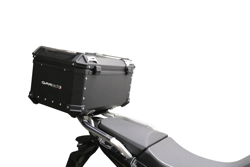 TOP CASE - BAULETTO GPR TECH COMPATABILE CON Honda Crf 1100 L Africa Twin 2020/2024 e5 GPR TECH BAULETTO TOP CASE ALPI-TECH 35 LT. COLORE NERO CON PIASTRA SPECIFICA 