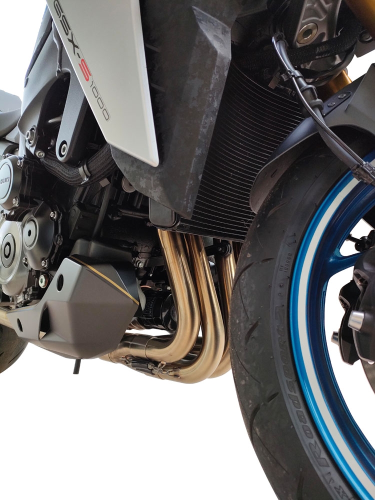 Exhaust system compatible with Suzuki Gsx-S 950 2015-2016, Furore Nero, Homologated legal full system exhaust, including removable db killer and catalyst 
