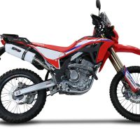 Scarico compatibile con Honda Crf 300 L - Rally 2021-2024, Albus Evo4, Terminale di scarico omologato, fornito con db killer estraibile, catalizzatore e raccordo specifico