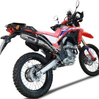 Scarico compatibile con Honda Crf 300 L / Rally 2021-2024, Deeptone Inox, scarico Racing, con raccordo specifico e db killer estraibile, non conforme per uso stradale