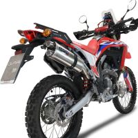 Scarico compatibile con Honda Crf 300 L / Rally 2021-2024, Dual Inox, scarico Racing, con raccordo specifico e db killer estraibile, non conforme per uso stradale