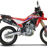 Scarico compatibile con Honda Crf 300 L / Rally 2021-2024, Furore Nero, Terminale di scarico Racing, con raccordo specifico e db killer estraibile, non conforme per uso stradale