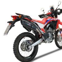 Scarico compatibile con Honda Crf 300 L / Rally 2021-2024, Furore Nero, Terminale di scarico Racing, con raccordo specifico e db killer estraibile, non conforme per uso stradale