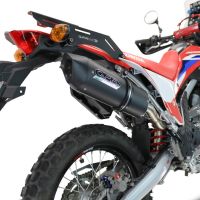 Scarico compatibile con Honda Crf 300 L / Rally 2021-2024, Furore Nero, Terminale di scarico Racing, con raccordo specifico e db killer estraibile, non conforme per uso stradale