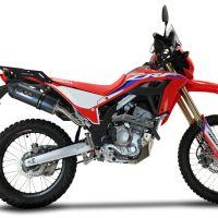 Scarico compatibile con Honda Crf 300 L / Rally 2021-2024, Furore Evo4 Poppy, Terminale di scarico omologato,fornito con db killer estraibile,catalizzatore e collettore