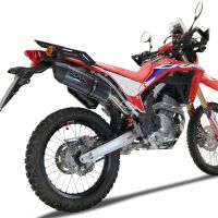 Scarico compatibile con Honda Crf 300 L / Rally 2021-2024, Furore Poppy, Terminale di scarico Racing, con raccordo specifico e db killer estraibile, non conforme per uso stradale