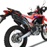 Scarico compatibile con Honda Crf 300 L / Rally 2021-2024, Furore Poppy, Terminale di scarico Racing, con raccordo specifico e db killer estraibile, non conforme per uso stradale