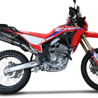 Scarico compatibile con Honda Crf 300 L / Rally 2021-2024, GP Evo4 Poppy, Terminale di scarico omologato,fornito con db killer estraibile,catalizzatore e collettore