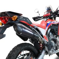 Scarico compatibile con Honda Crf 300 L - Rally 2021-2024, GP Evo4 Poppy, Terminale di scarico omologato,fornito con db killer estraibile,catalizzatore e collettore
