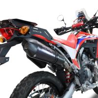 Scarico compatibile con Honda Crf 300 L / Rally 2021-2024, Gpe Ann. Poppy, Terminale di scarico Racing, con raccordo specifico e db killer estraibile, non conforme per uso stradale