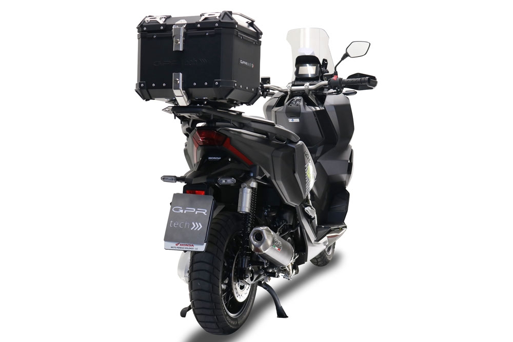 TOP CASE - BAULETTO GPR TECH COMPATABILE CON Honda Forza 125 2015/2023 GPR TECH BAULETTO TOP CASE ALPI-TECH 35 LT. COLORE NERO CON PIASTRA SPECIFICA 