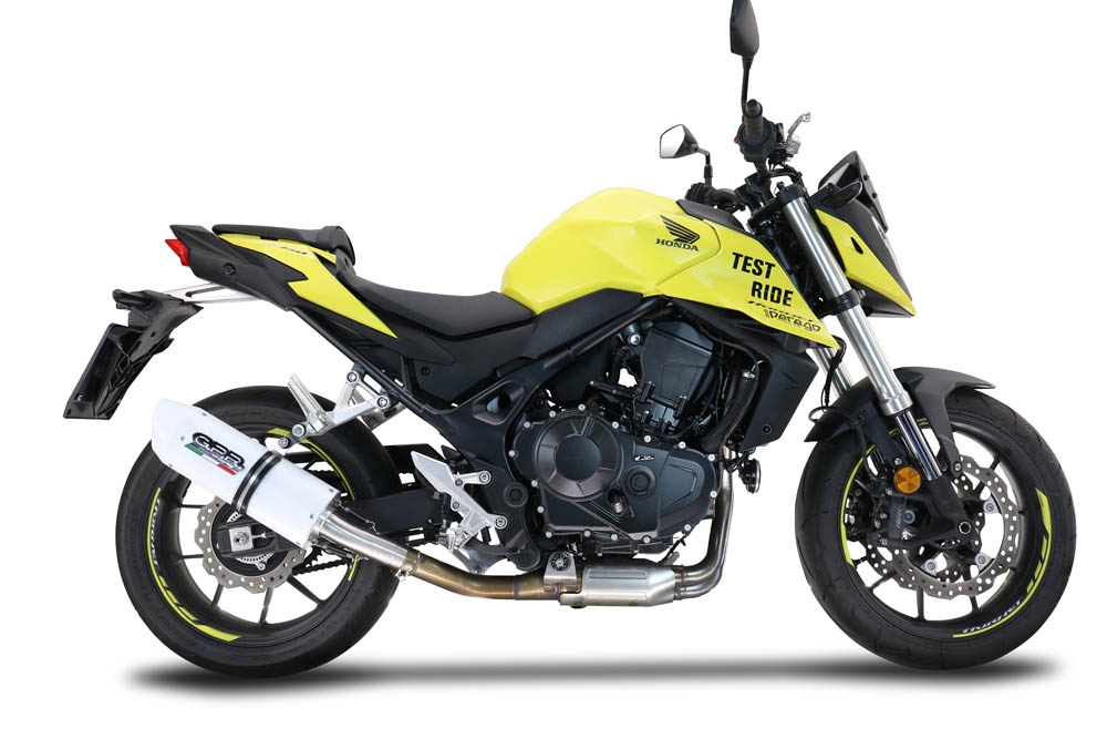 Scarico compatibile con Honda CB 750 Hornet 2023-2024, Albus Evo4, Scarico omologato, silenziatore con db killer estraibile e raccordo specifico