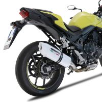 Scarico compatibile con Honda CB 750 Hornet 2023-2024, Albus Evo4, Scarico omologato, silenziatore con db killer estraibile e raccordo specifico