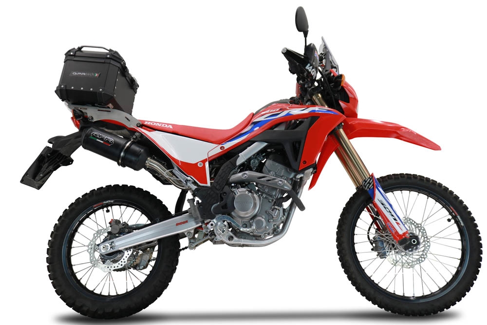 TOP CASE - BAULETTO GPR TECH COMPATABILE CON Honda Crf 300 L / Rally 2021/2024 e5 GPR TECH BAULETTO TOP CASE ALPI-TECH 26 LT, COLORE NERO CON PIASTRA SPECIFICA 