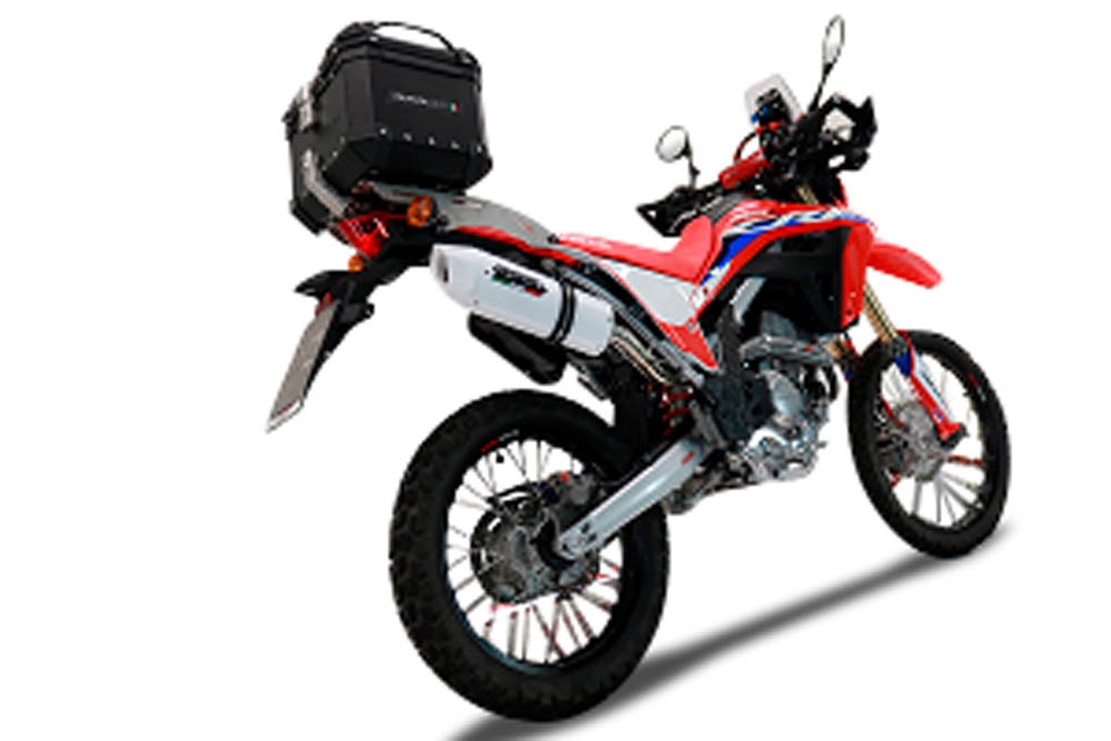 TOP CASE - BAULETTO GPR TECH COMPATABILE CON Honda Crf 300 L / Rally 2021/2024 e5 GPR TECH BAULETTO TOP CASE ALPI-TECH 26 LT, COLORE NERO CON PIASTRA SPECIFICA 